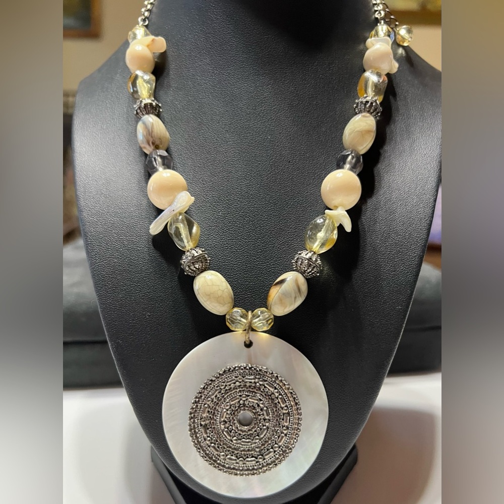 Bohemian Mother Of Pearl Necklace